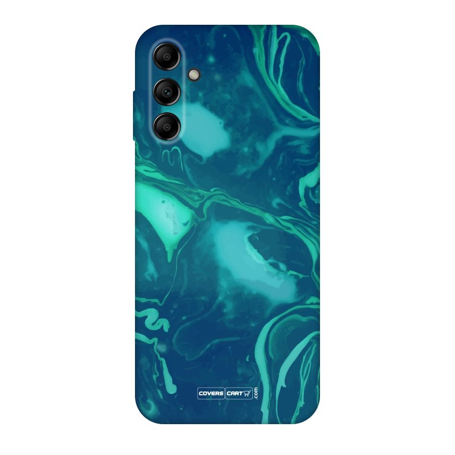 Jazzy Green Marble Texture Original Polycarbonate Back Case for Galaxy A14 5G