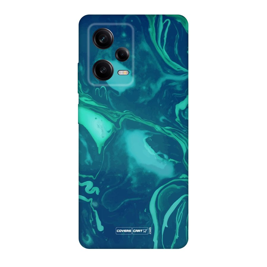 Jazzy Green Marble Texture Original Polycarbonate Back Case for Redmi Note 12 Pro