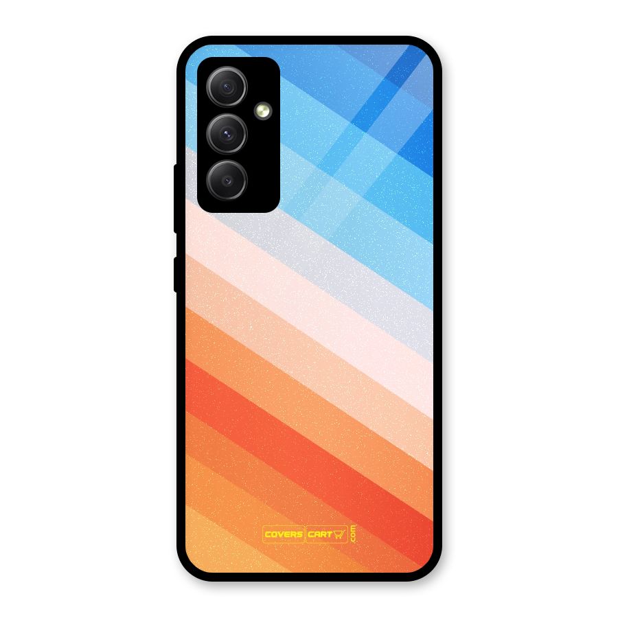 Jazzy Pattern Glass Back Case for Galaxy A34