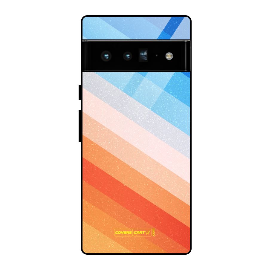 Jazzy Pattern Glass Back Case for Google Pixel 6 Pro
