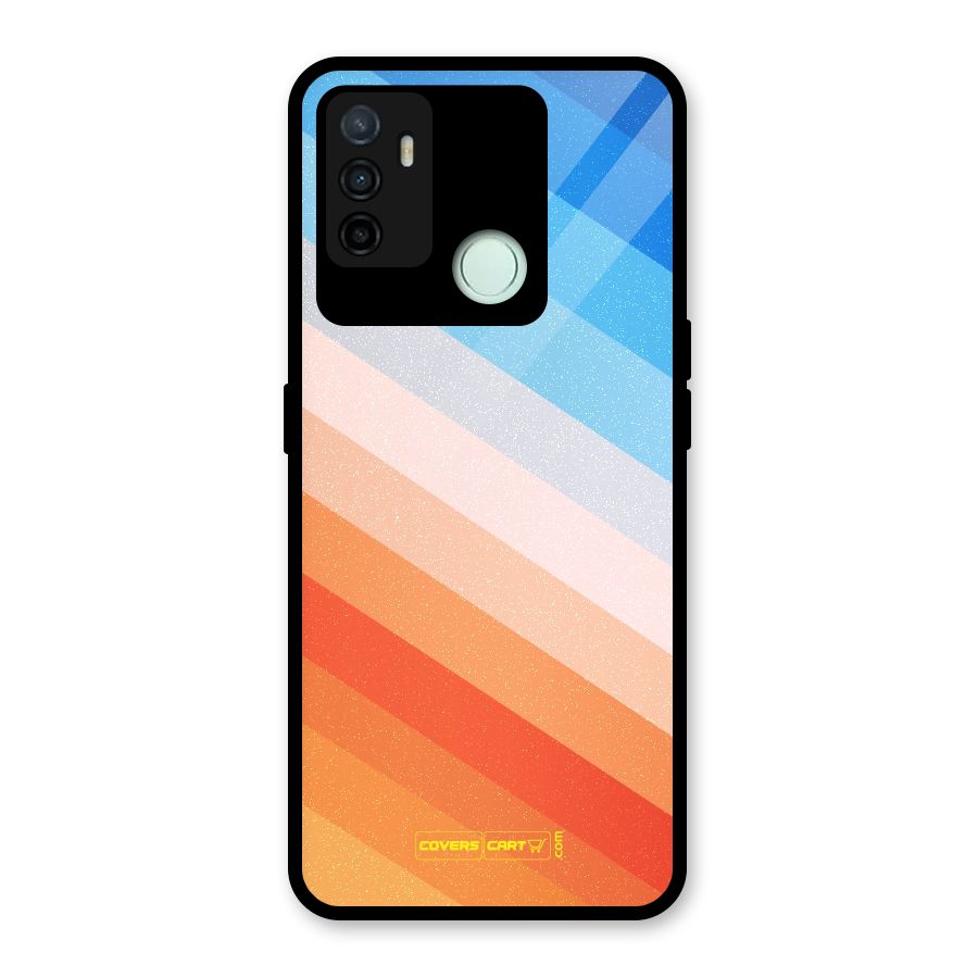 Jazzy Pattern Glass Back Case for Oppo A53