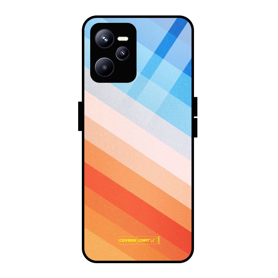 Jazzy Pattern Glass Back Case for Realme C35