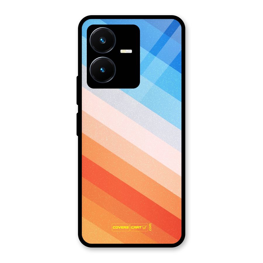 Jazzy Pattern Glass Back Case for Vivo Y22s