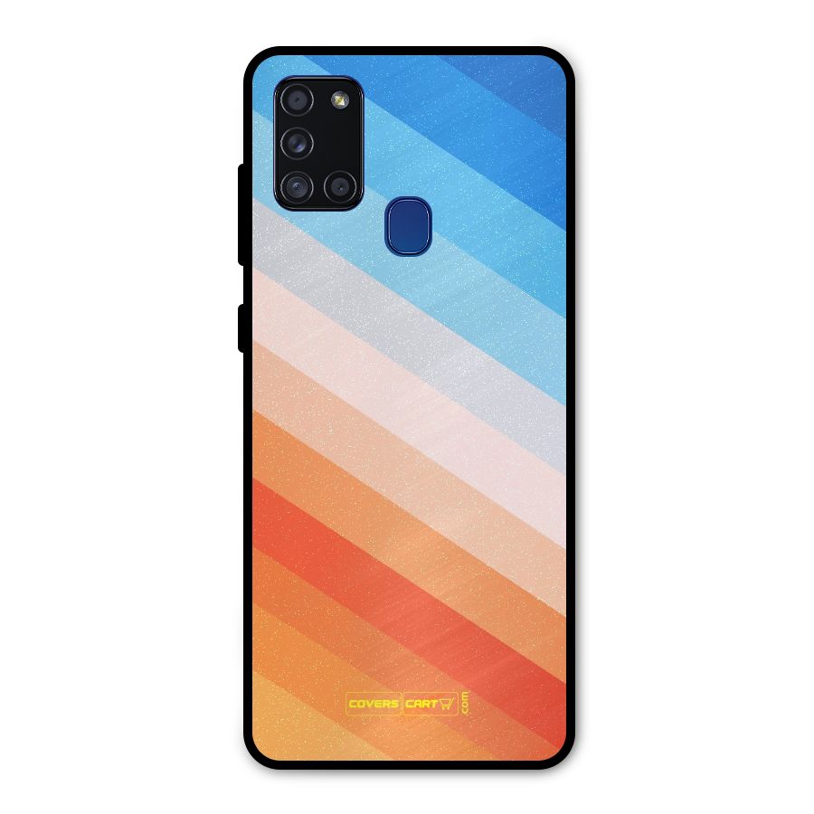 Jazzy Pattern Metal Back Case for Galaxy A21s