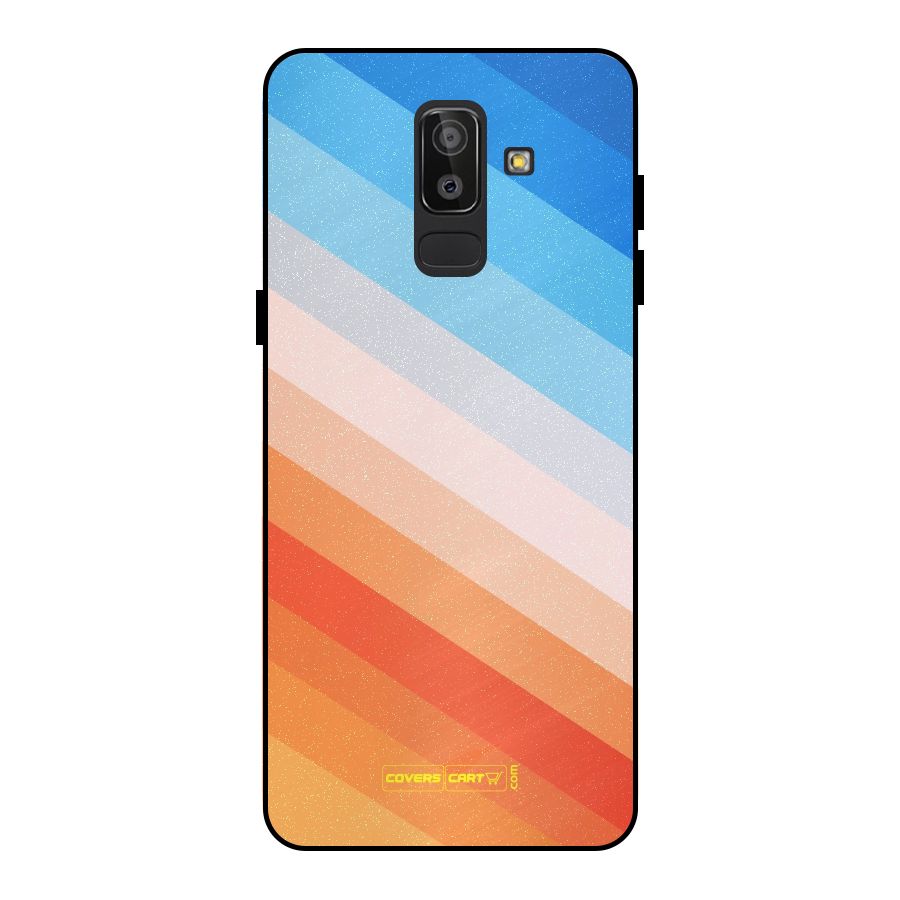 Jazzy Pattern Metal Back Case for Galaxy J8