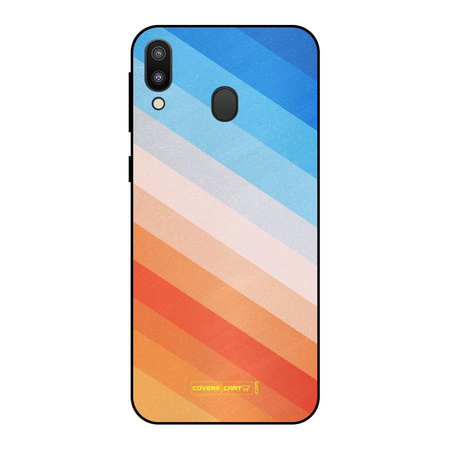 Jazzy Pattern Metal Back Case for Galaxy M20
