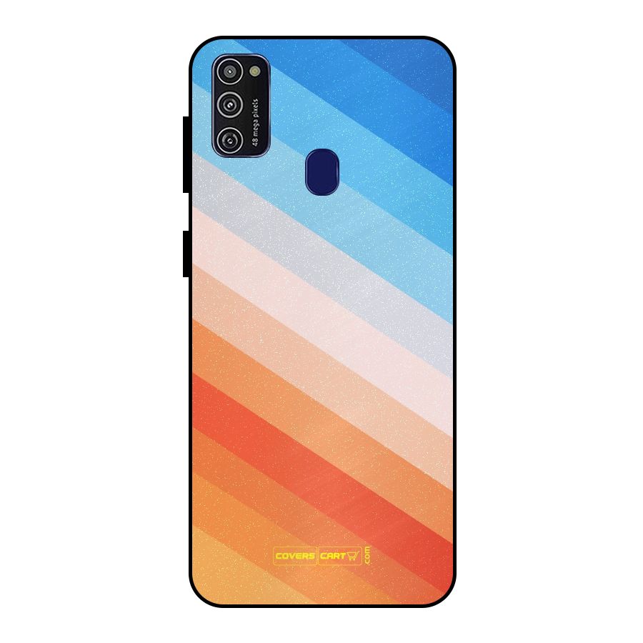 Jazzy Pattern Metal Back Case for Galaxy M21