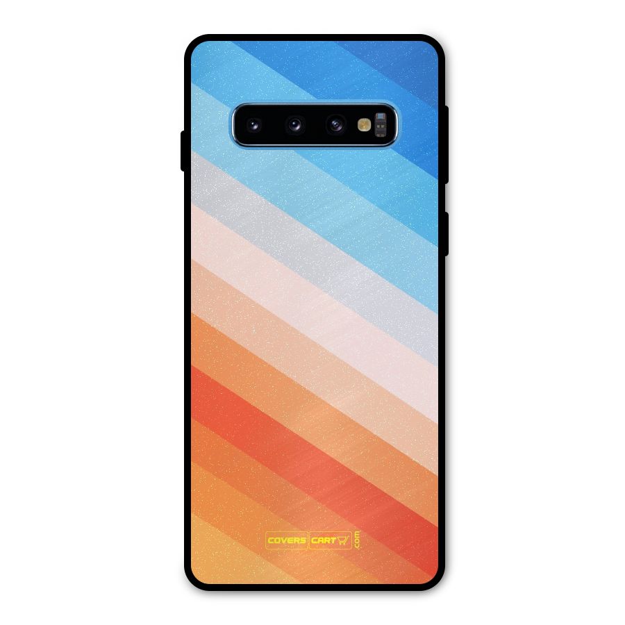 Jazzy Pattern Metal Back Case for Galaxy S10
