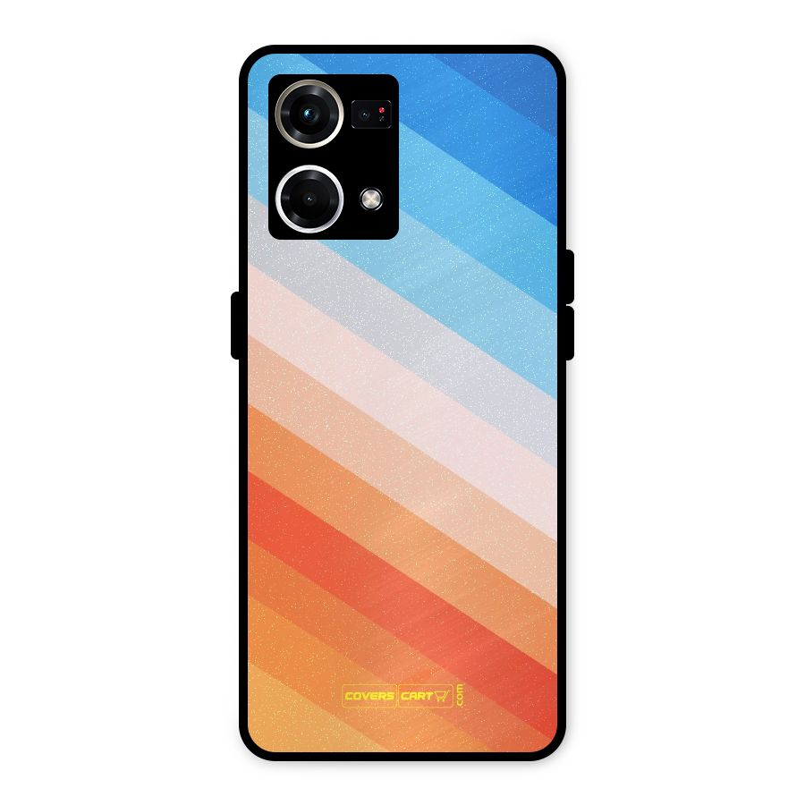 Jazzy Pattern Metal Back Case for Oppo F21s Pro 4G