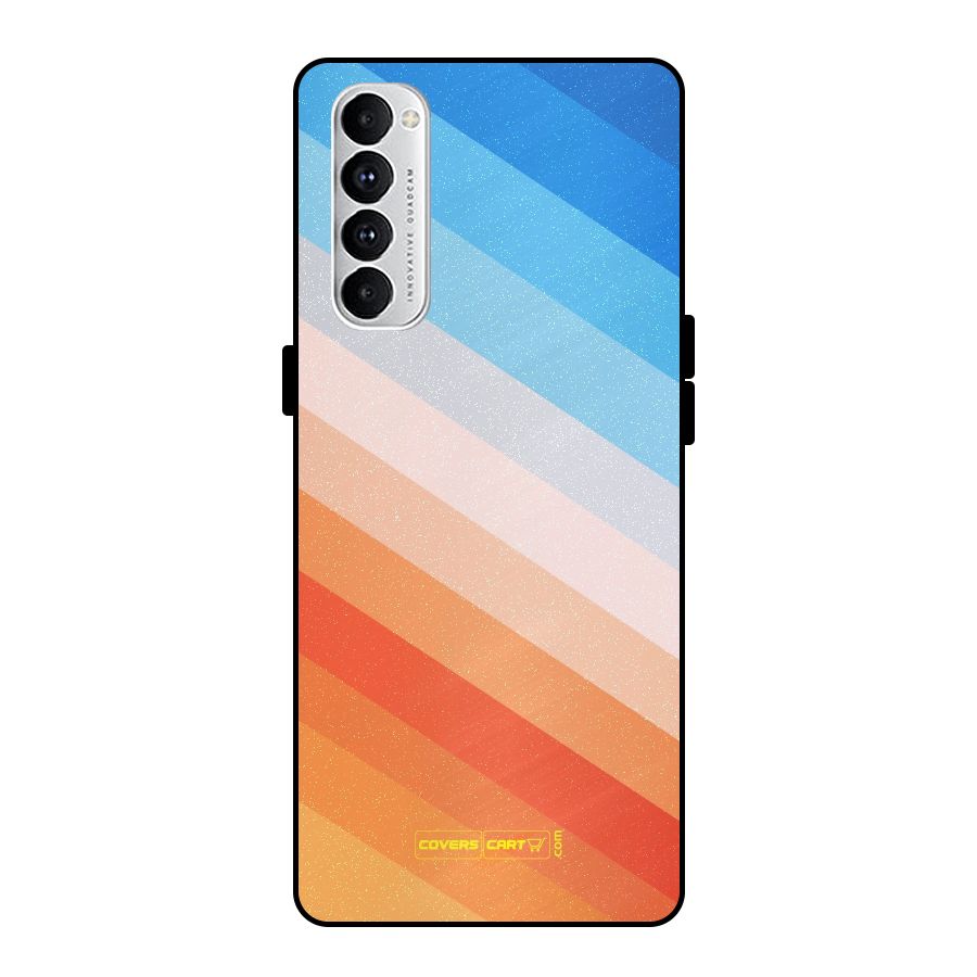 Jazzy Pattern Metal Back Case for Oppo Reno4 Pro