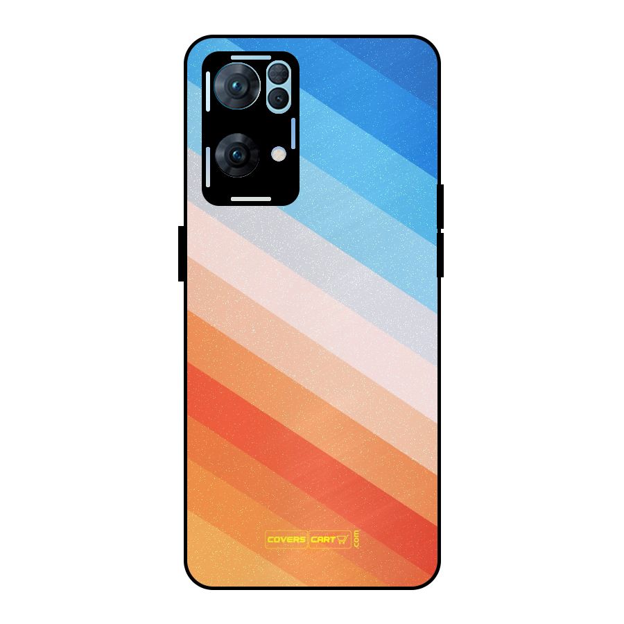 Jazzy Pattern Metal Back Case for Oppo Reno7 Pro 5G