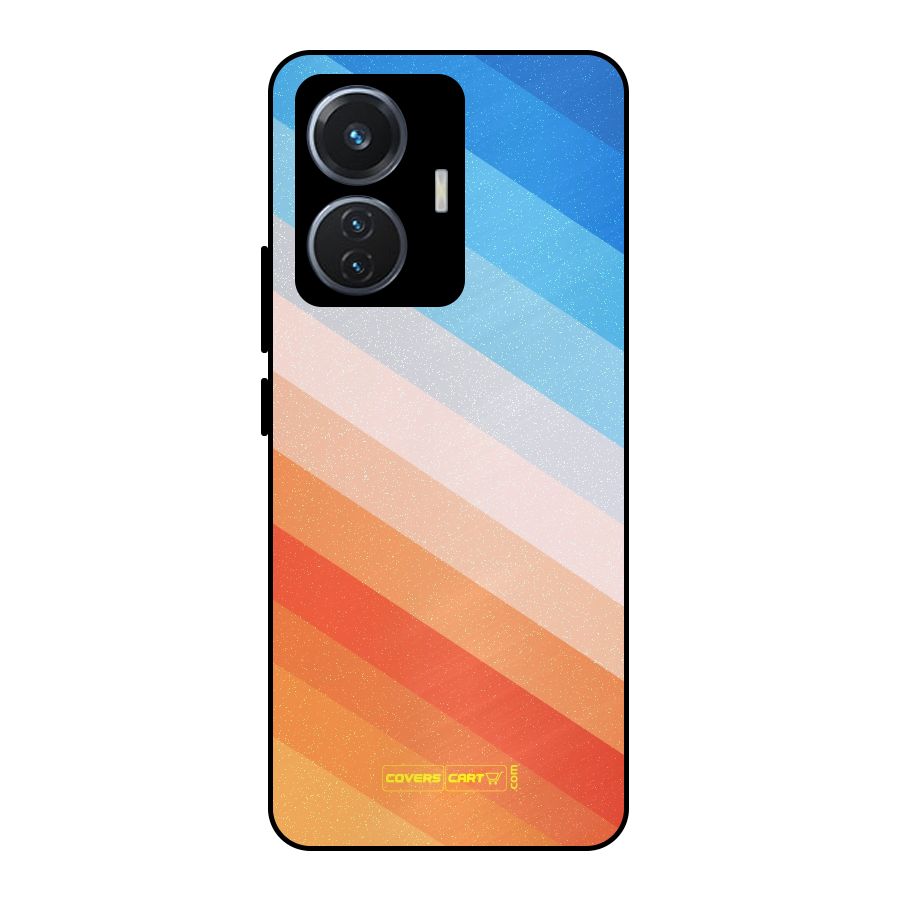 Jazzy Pattern Metal Back Case for Vivo T1 44W
