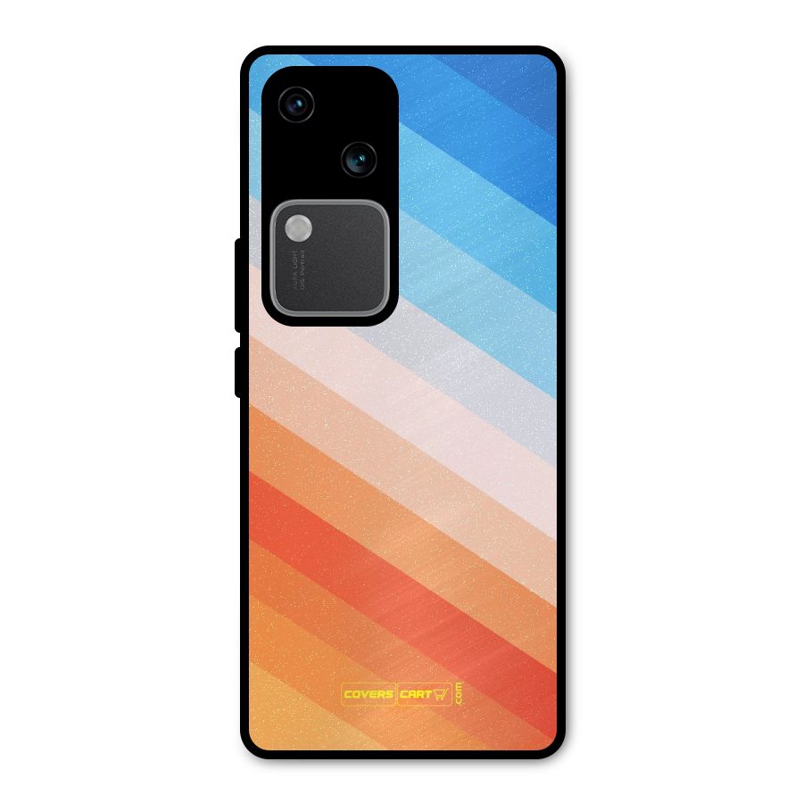 Jazzy Pattern Metal Back Case for Vivo V30 Pro