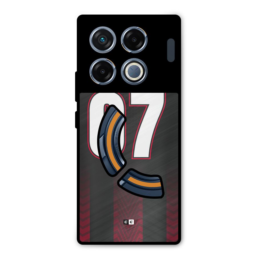 Jersy No 7 Metal Back Case for Infinix GT 20 Pro