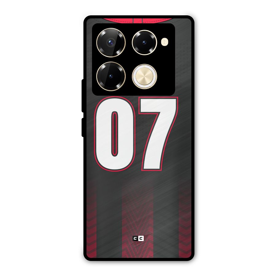 Jersy No 7 Metal Back Case for Infinix Note 40 Pro Plus