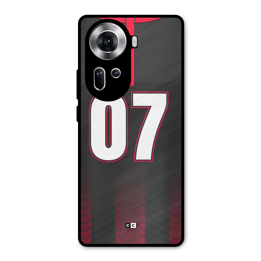 Jersy No 7 Metal Back Case for Oppo Reno11 5G