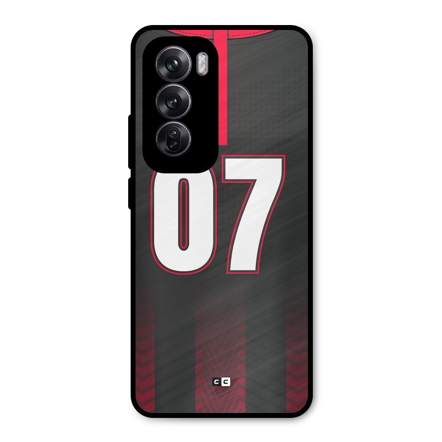 Jersy No 7 Metal Back Case for Oppo Reno12 Pro