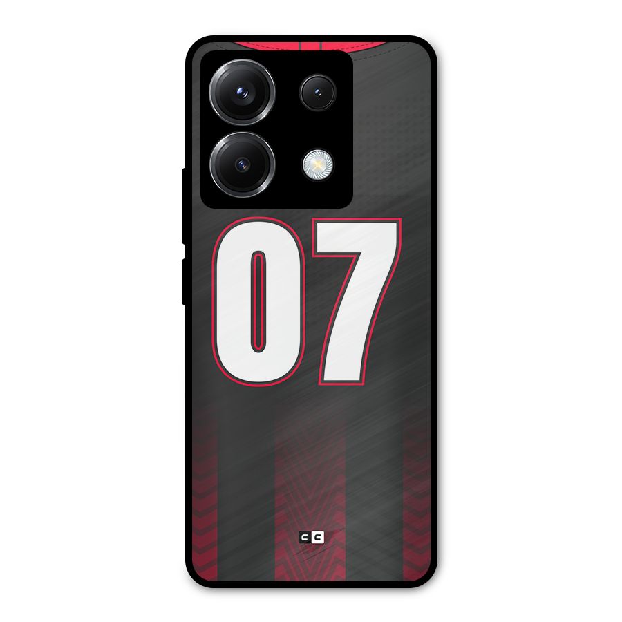 Jersy No 7 Metal Back Case for Poco X6