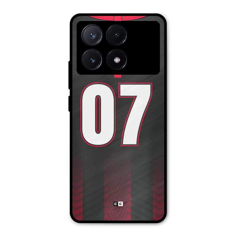 Jersy No 7 Metal Back Case for Poco X6 Pro