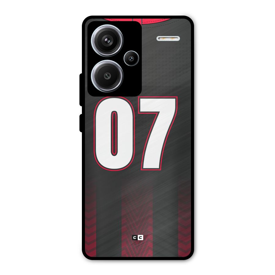 Jersy No 7 Metal Back Case for Redmi Note 13 Pro Plus