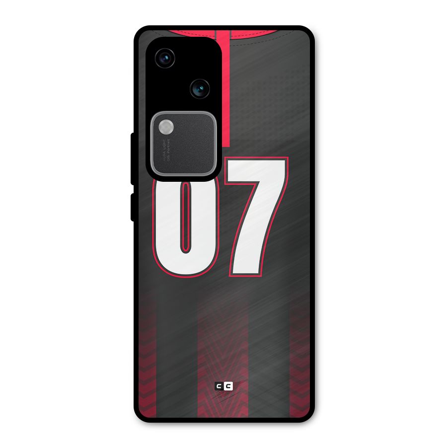 Jersy No 7 Metal Back Case for Vivo V30 Pro