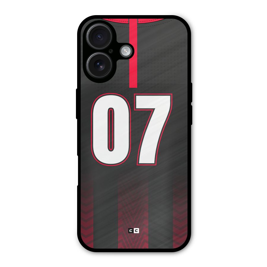 Jersy No 7 Metal Back Case for iPhone 16