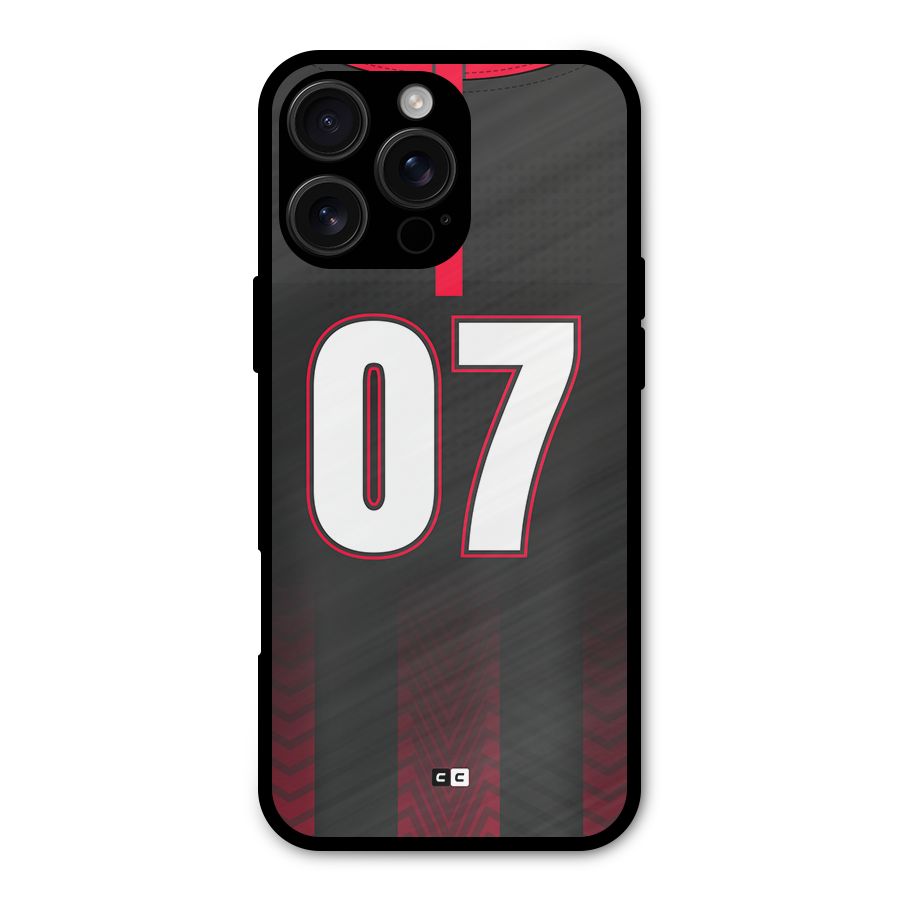 Jersy No 7 Metal Back Case for iPhone 16 Pro Max