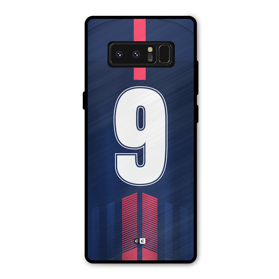 Jersy No 9 Metal Back Case for Galaxy Note 8