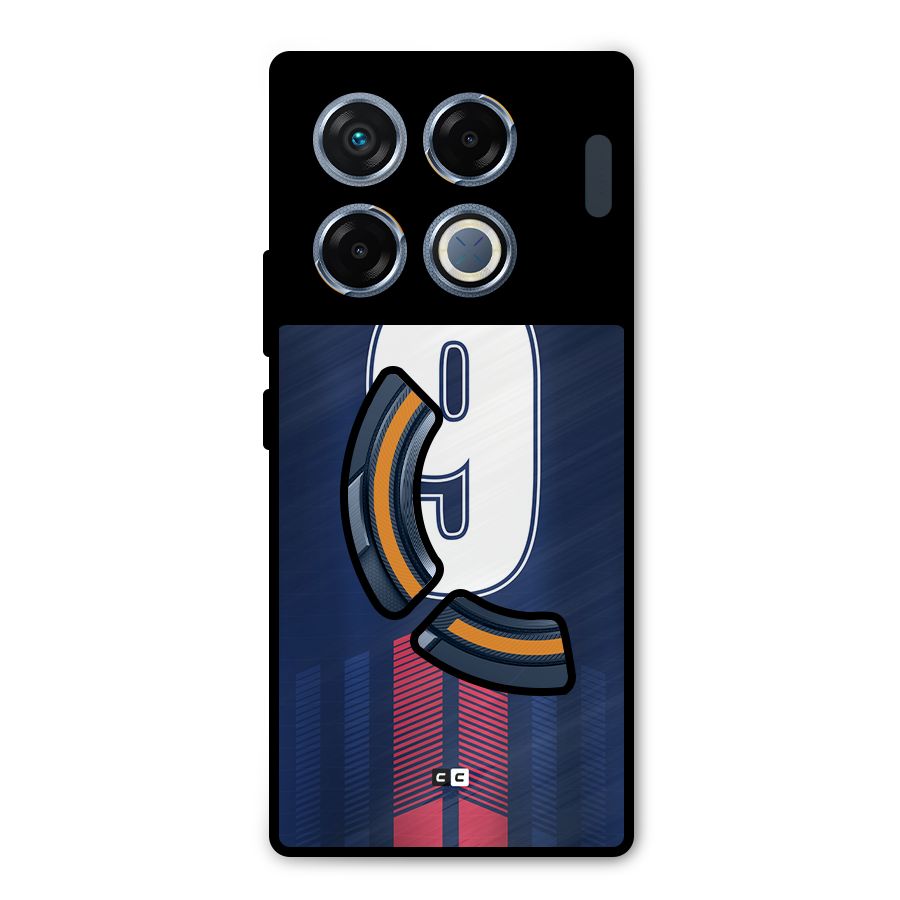 Jersy No 9 Metal Back Case for Infinix GT 20 Pro