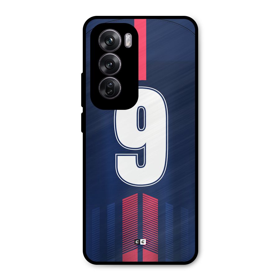 Jersy No 9 Metal Back Case for Oppo Reno12 Pro