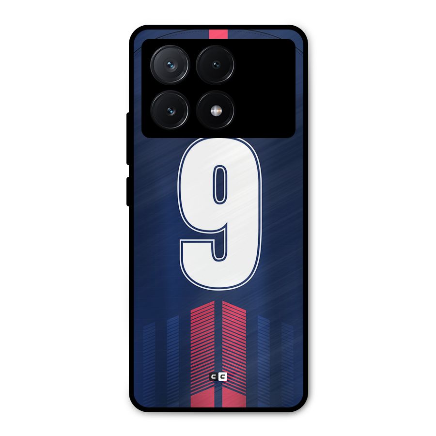 Jersy No 9 Metal Back Case for Poco X6 Pro