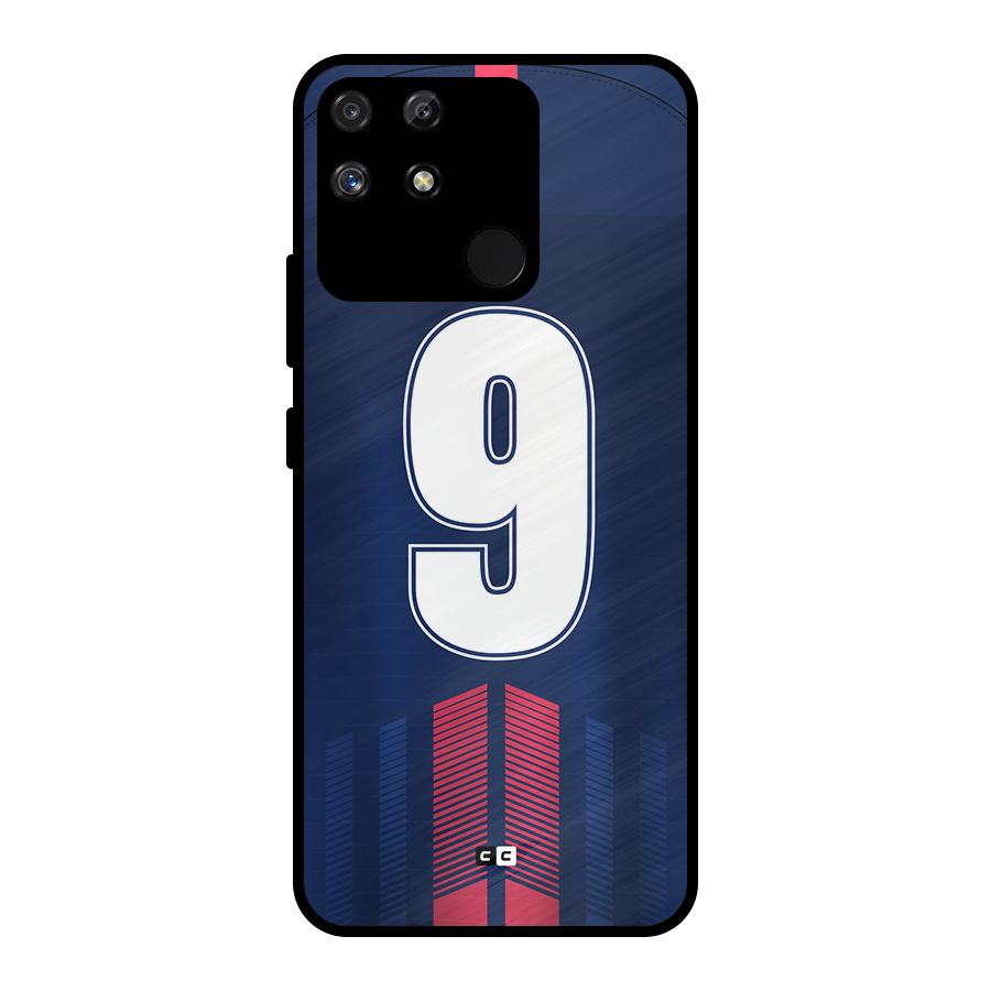 Jersy No 9 Metal Back Case for Realme Narzo 50A