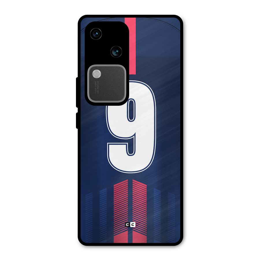 Jersy No 9 Metal Back Case for Vivo V30