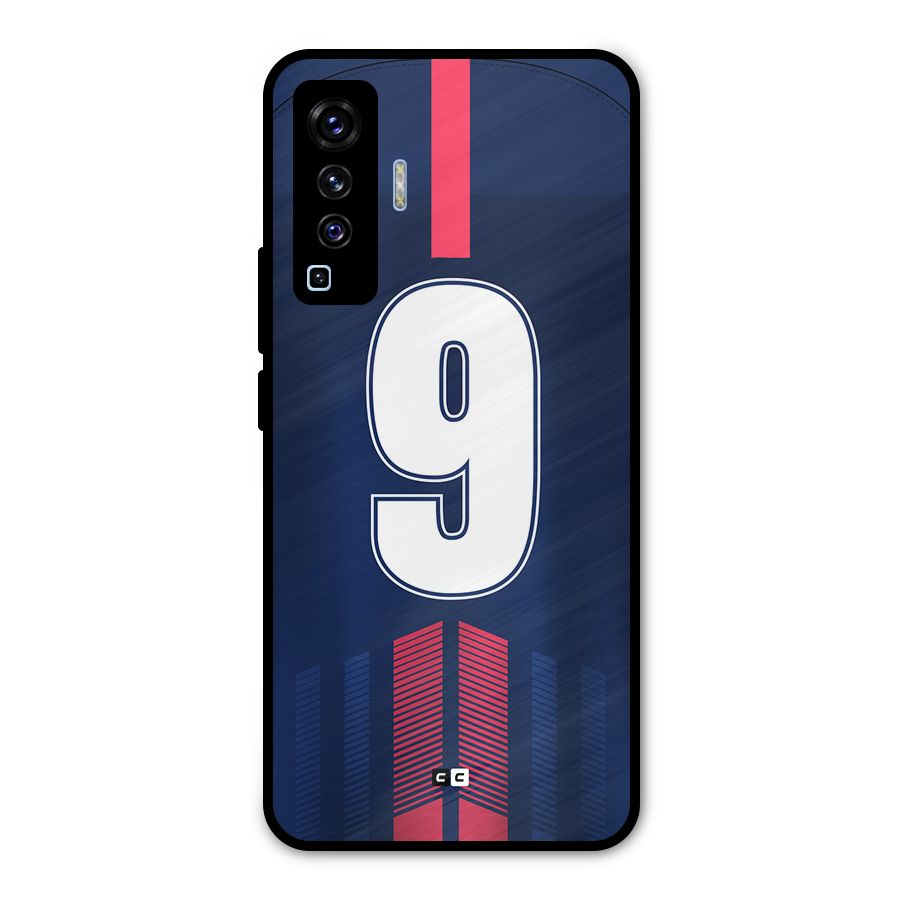 Jersy No 9 Metal Back Case for Vivo X50