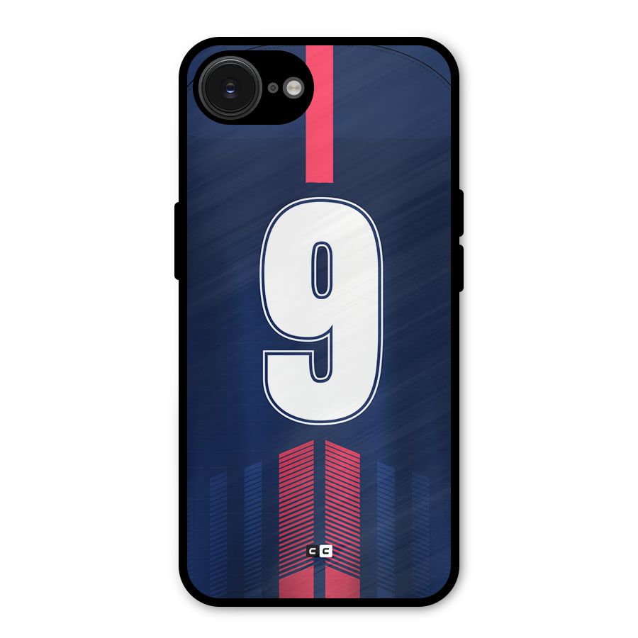 Jersy No 9 Metal Back Case for iPhone 16e