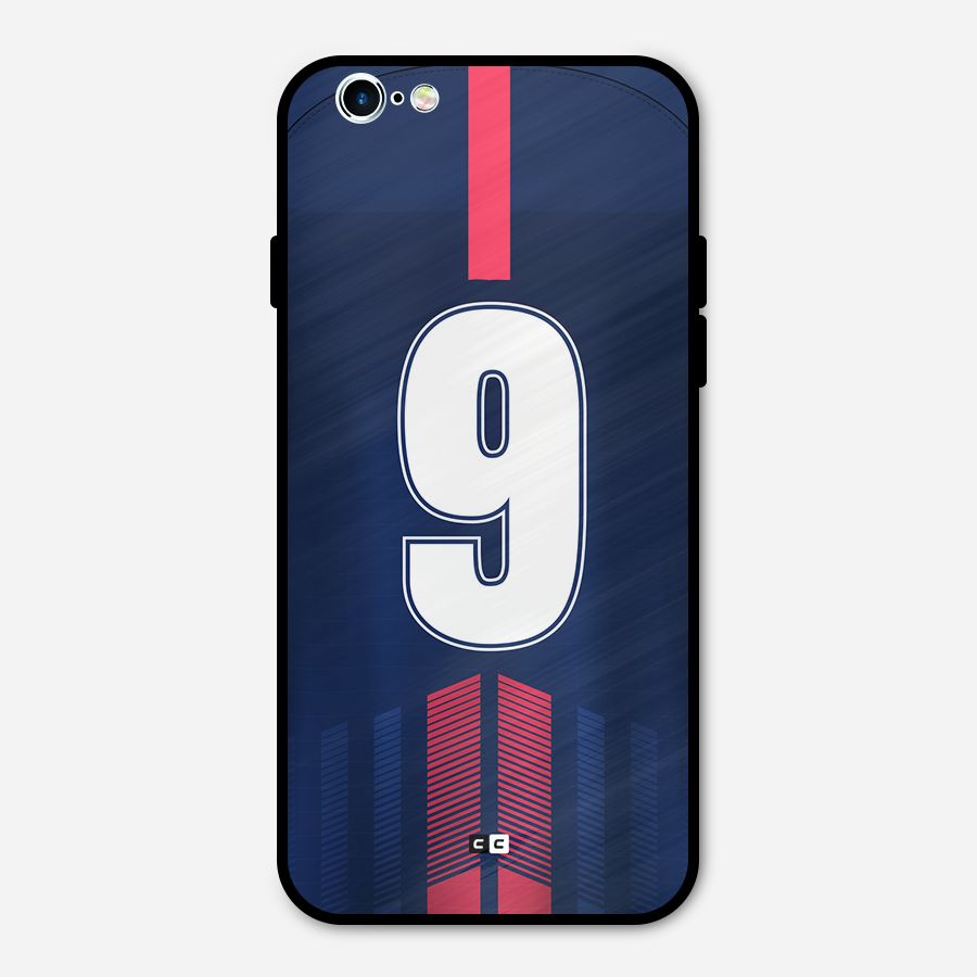 Jersy No 9 Metal Back Case for iPhone 6 6s