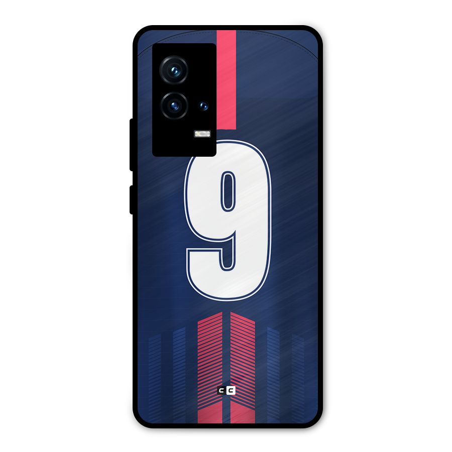 Jersy No 9 Metal Back Case for iQOO 9 5G