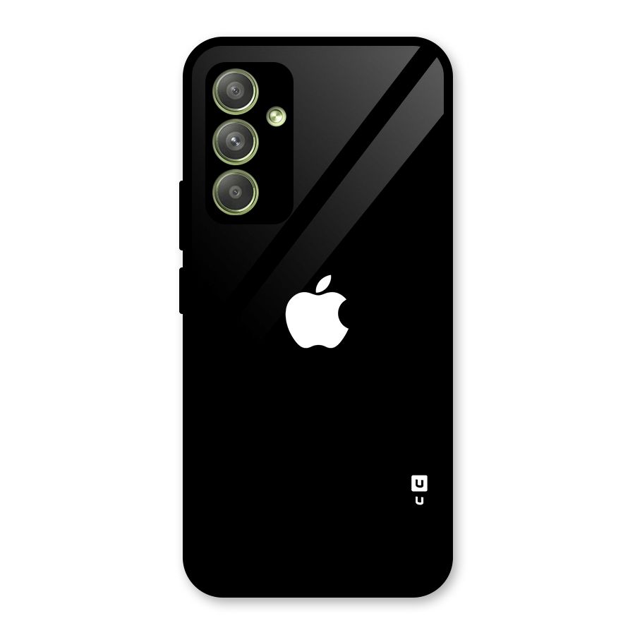 Jet Black Apple Special Glass Back Case for Galaxy A54