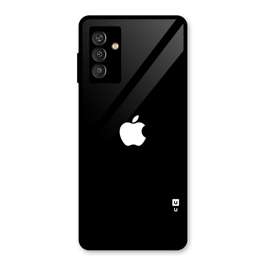 Jet Black Apple Special Glass Back Case for Galaxy M13