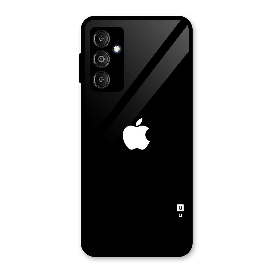 Jet Black Apple Special Glass Back Case for Galaxy M14 5G