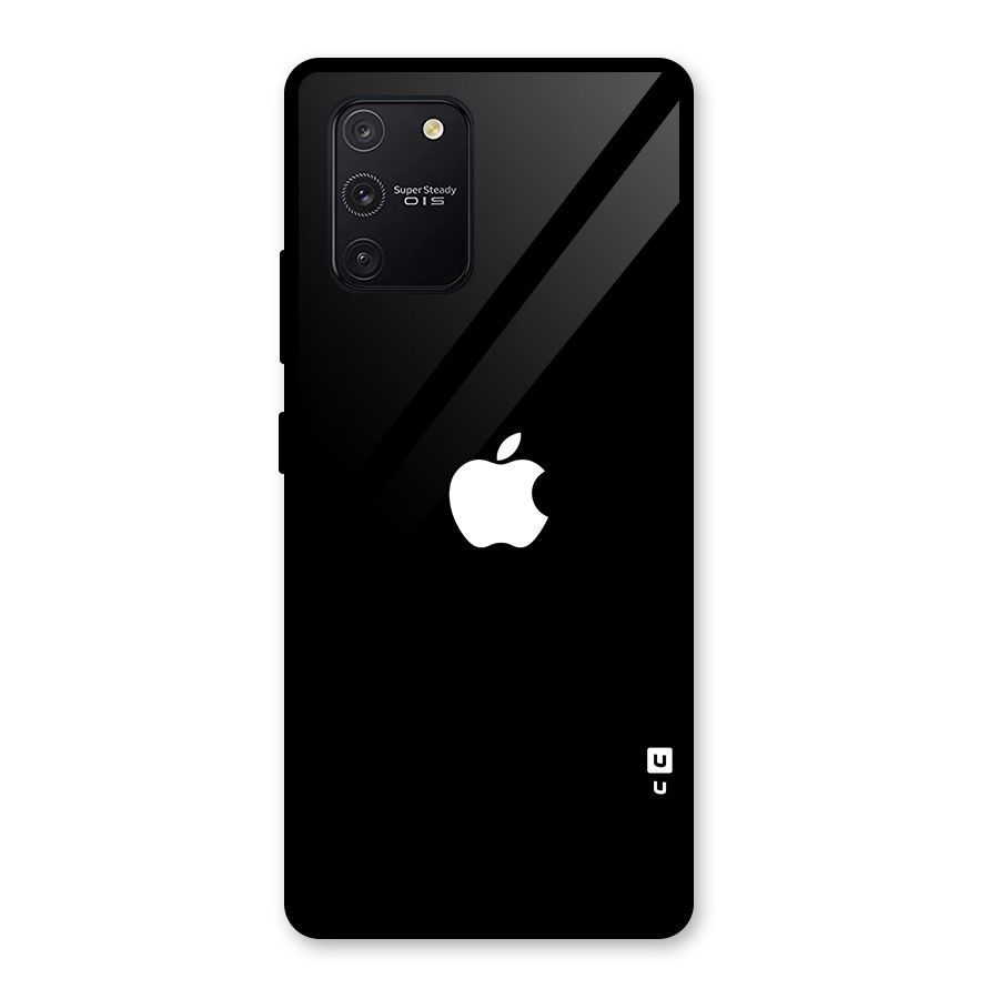 Jet Black Apple Special Glass Back Case for Galaxy S10 Lite