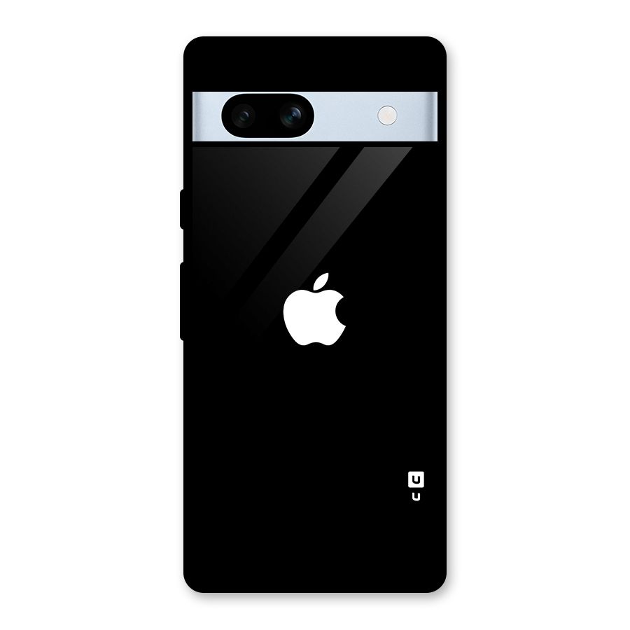 Jet Black Apple Special Glass Back Case for Google Pixel 7a