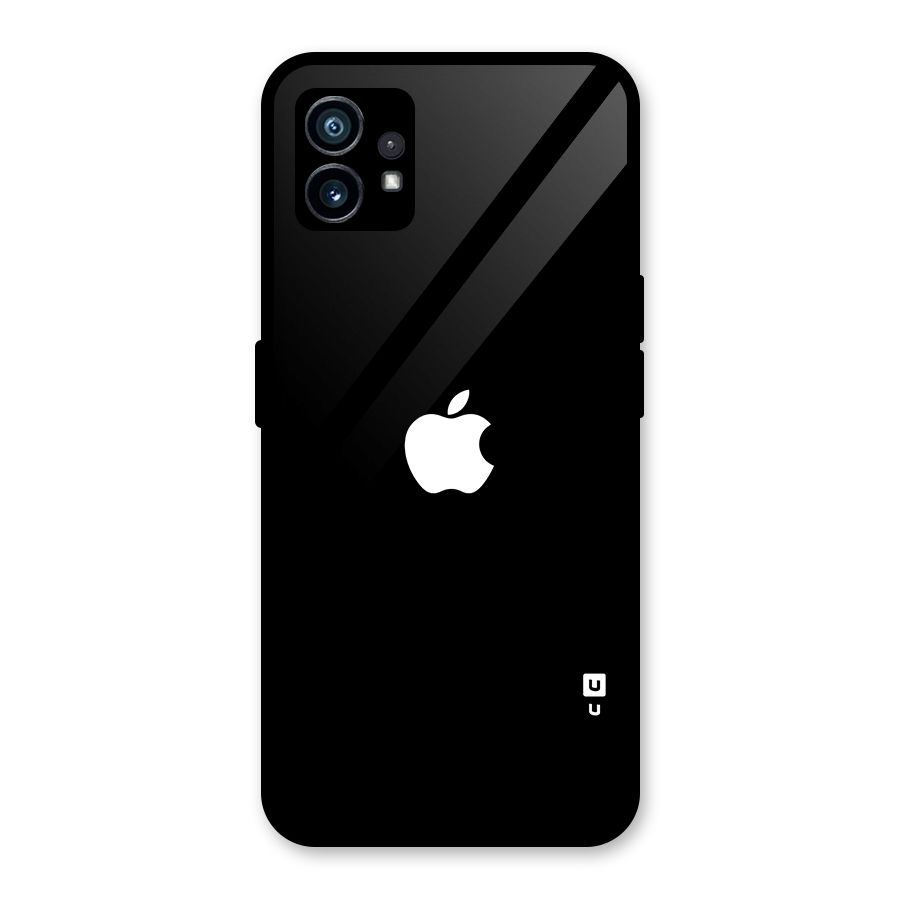 Jet Black Apple Special Glass Back Case for Nothing Phone 1