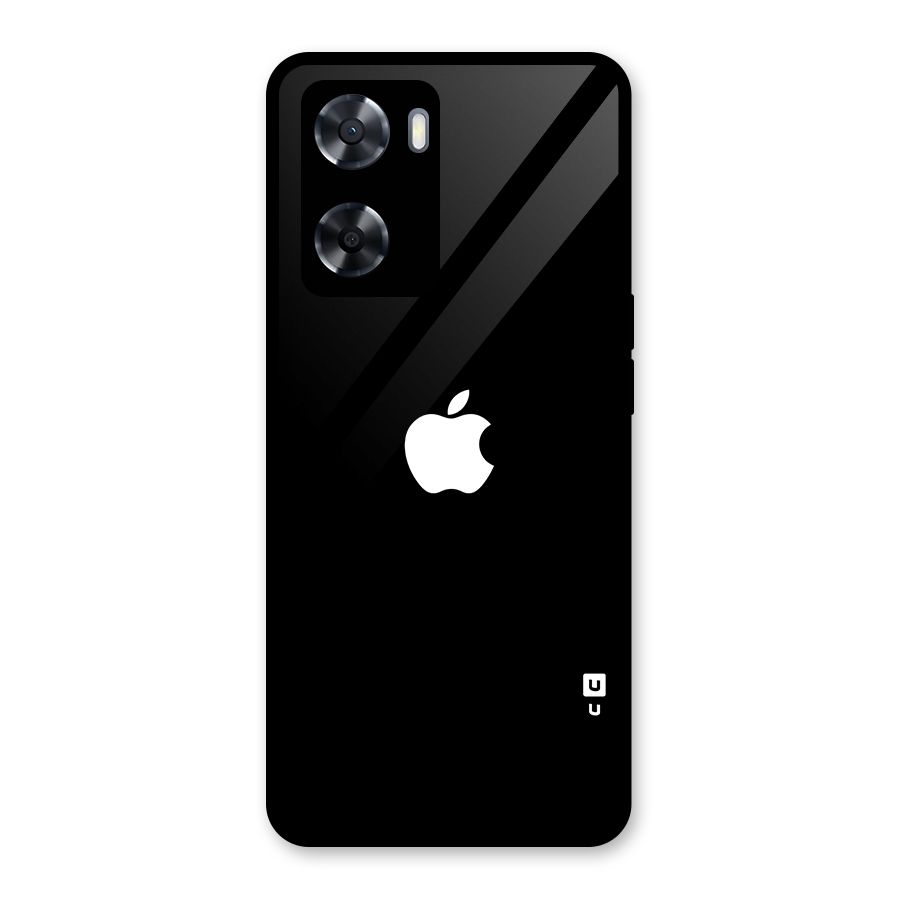 Jet Black Apple Special Glass Back Case for OnePlus Nord N20 SE