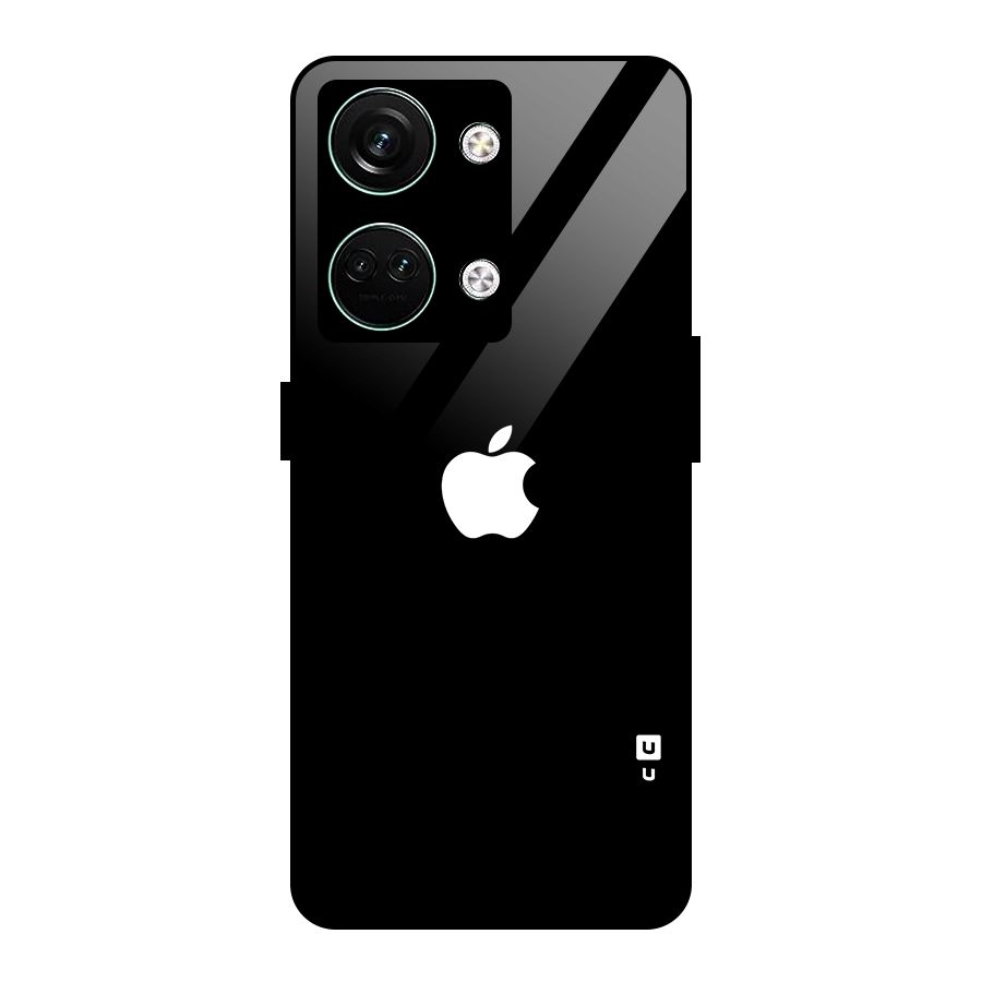 Jet Black Apple Special Glass Back Case for Oneplus Nord 3