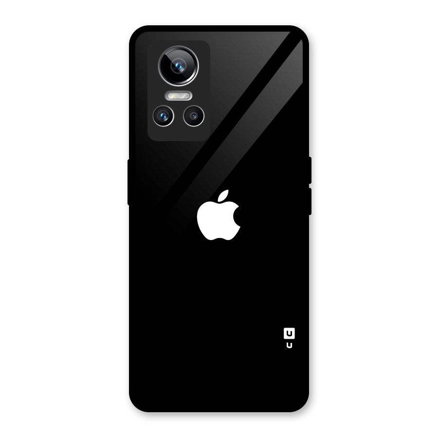 Jet Black Apple Special Glass Back Case for Realme GT Neo 3