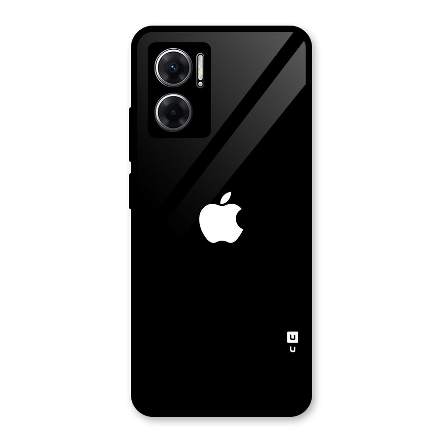 Jet Black Apple Special Glass Back Case for Redmi 11 Prime 5G