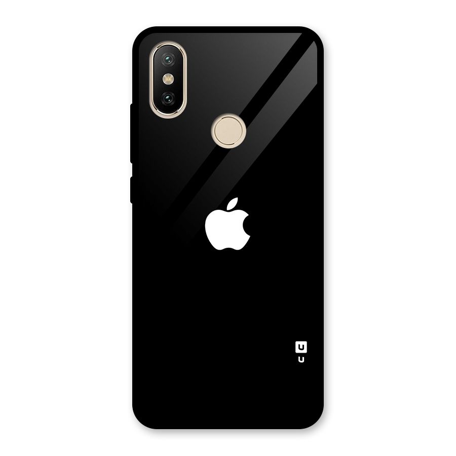 Jet Black Apple Special Glass Back Case for Redmi A2