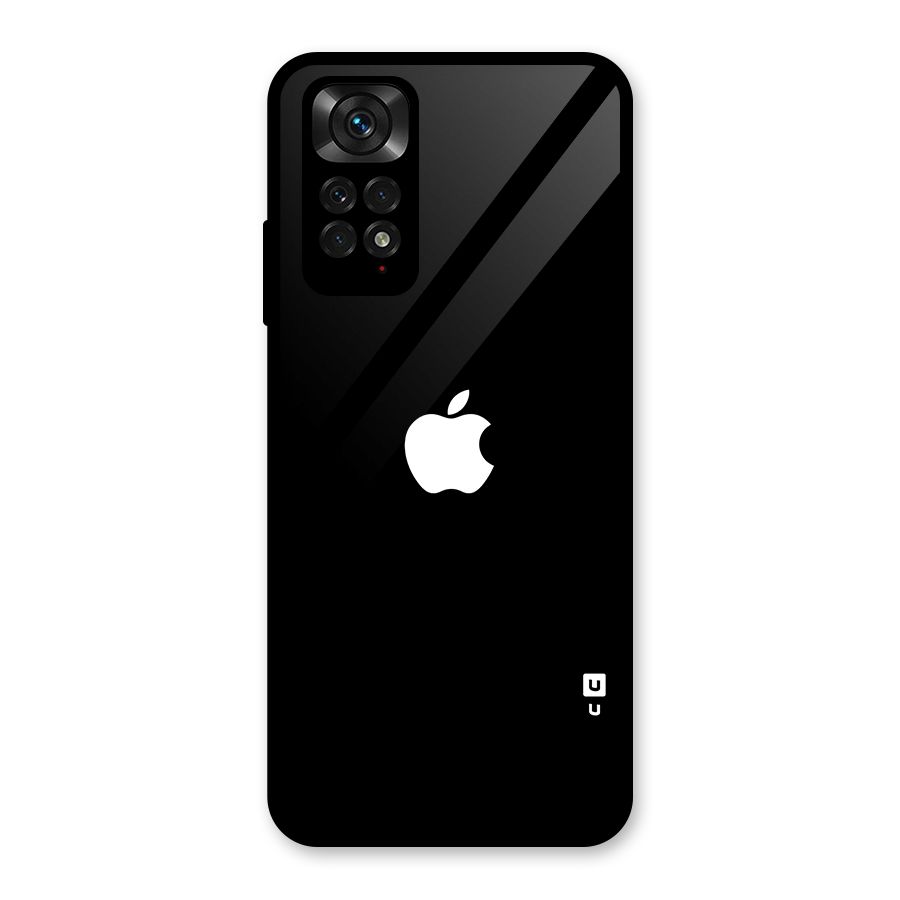 Jet Black Apple Special Glass Back Case for Redmi Note 11S