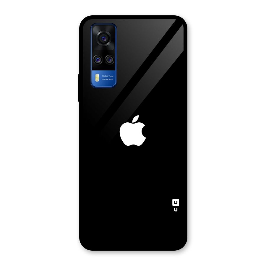Jet Black Apple Special Glass Back Case for Vivo Y31